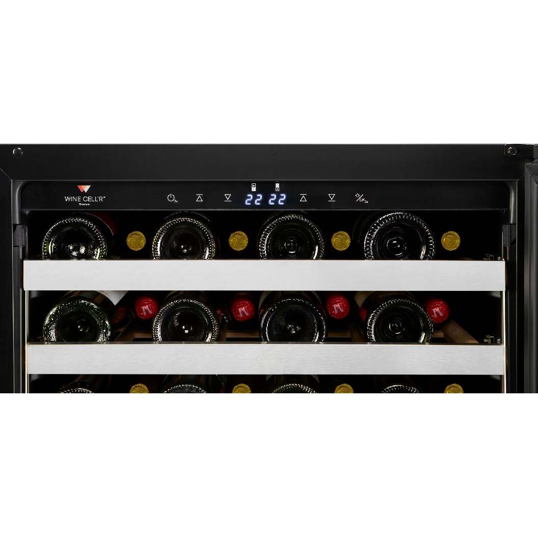 Cellier 24 po à 46 bouteilles et 2 zones - Gamme Titanium