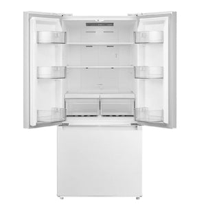 Réfrigérateur porte française 30 po, 18,4 pi³ Blanc 3 portes