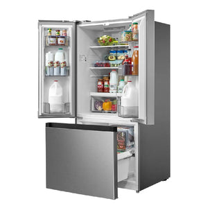 Réfrigérateur porte française 30 po, 18,4 pi³ Inox 3 portes