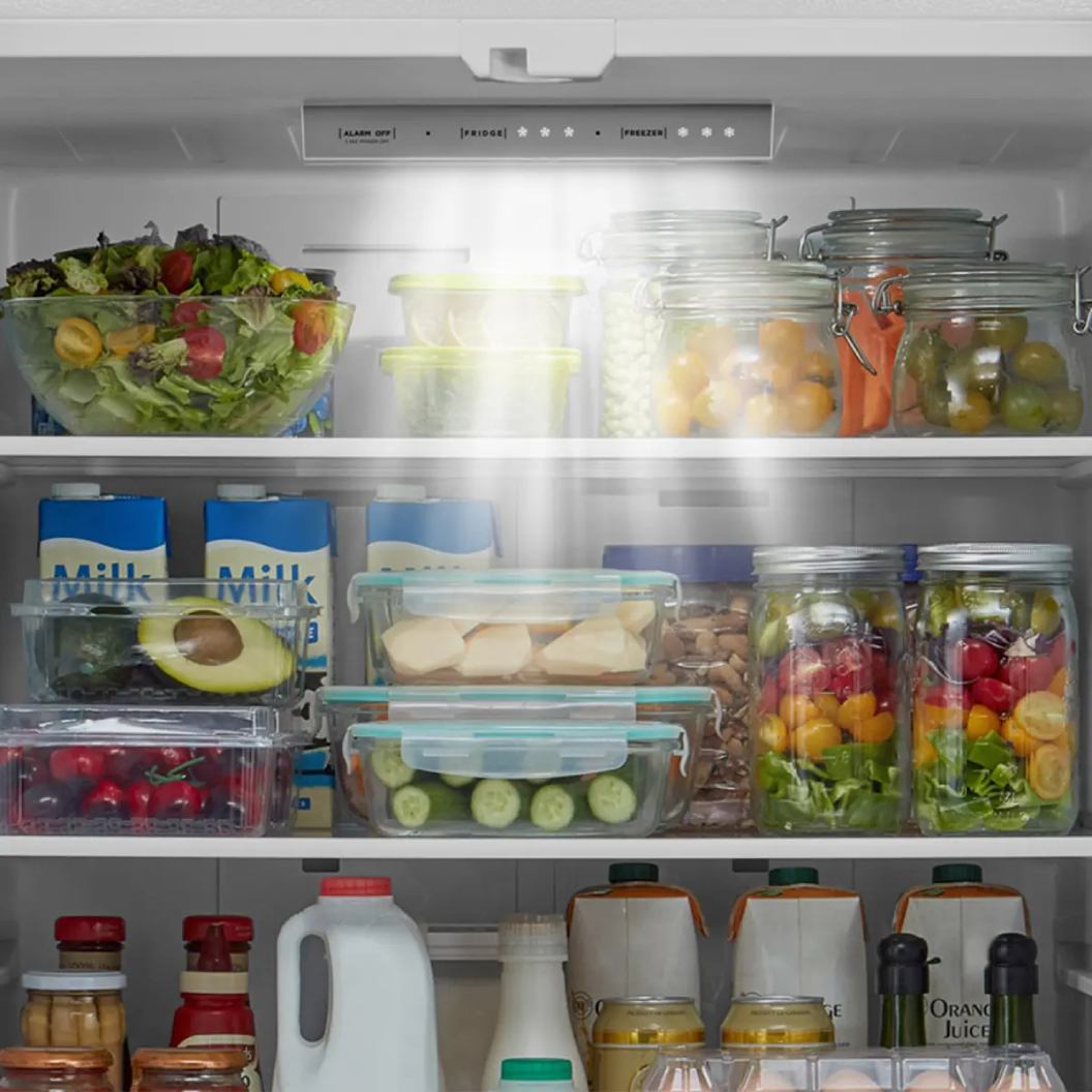 Réfrigérateur porte française 30 po, 18,4 pi³ Blanc 3 portes