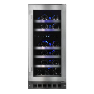 Cellier 15 po, à 2 zones - 26 bouteilles Inox - Gamme Diamond