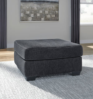 Ottoman surdimensionné Altari en tissu gris