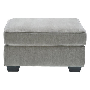 Ottoman surdimensionné Altari en tissu gris pâle