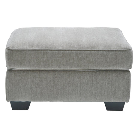 Ottoman surdimensionné Altari en tissu gris pâle