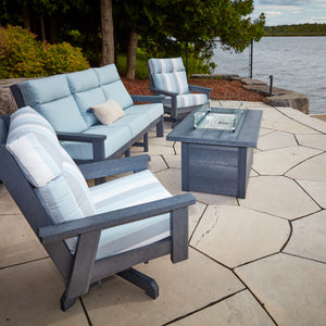 Fauteuil extérieur pivotant en plastique recyclé - Charleston DSF294