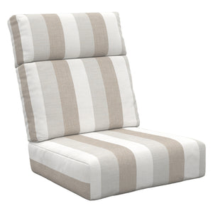 Ensemble de coussins à dossier haut d'extérieur en tissu Sunbrella - Deep Seating DSH21