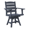 Chaise de salle à manger extérieure pivotante en plastique recyclé - Napa C322