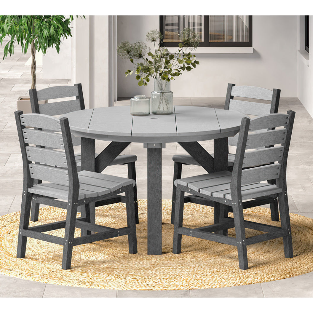 Table à manger extérieure en plastique recyclé - T05