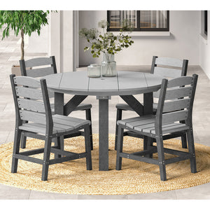 Table à manger extérieure en plastique recyclé - T05