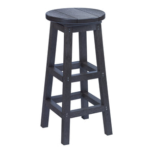 Tabouret de bar extérieur en plastique recyclé - C21