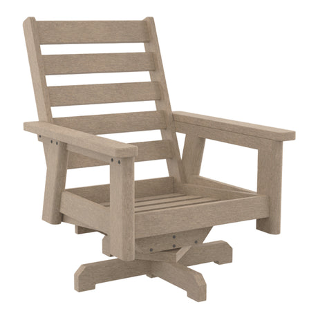 Fauteuil extérieur pivotant en plastique recyclé - Charleston DSF294