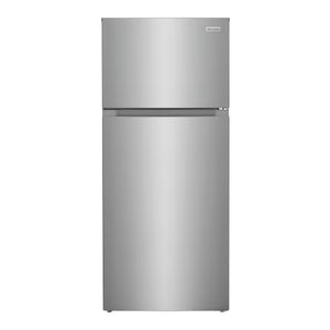 Réfrigérateur congélateur supérieur 28 po, 16 pi³ Inox - robuste et mobile