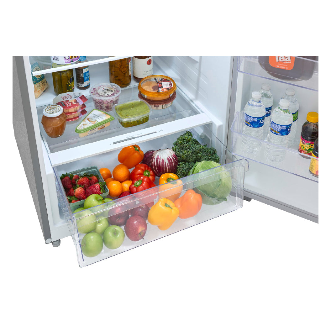 Réfrigérateur congélateur supérieur 28 po, 16 pi³ Inox - robuste et mobile