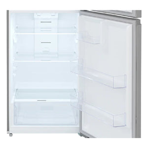 Réfrigérateur congélateur supérieur 28 po, 16 pi³ Inox - robuste et mobile