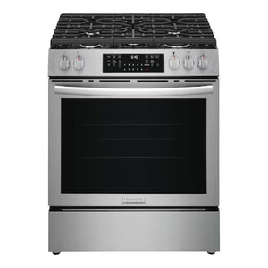 Cuisinière au gaz 30 po, 5,3 pi³ Inox avec 5 brûleurs