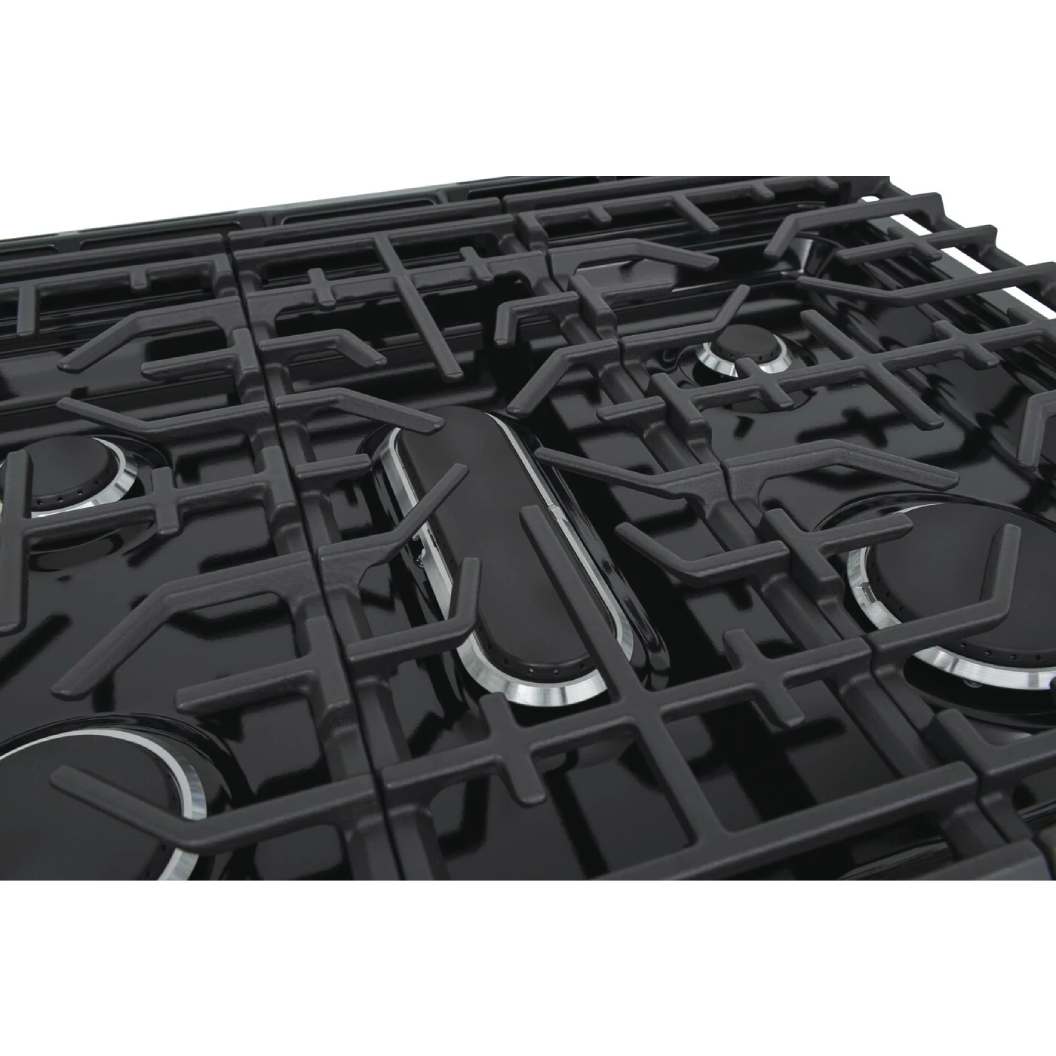 Cuisinière au gaz 30 po, 5,3 pi³ Inox avec 5 brûleurs