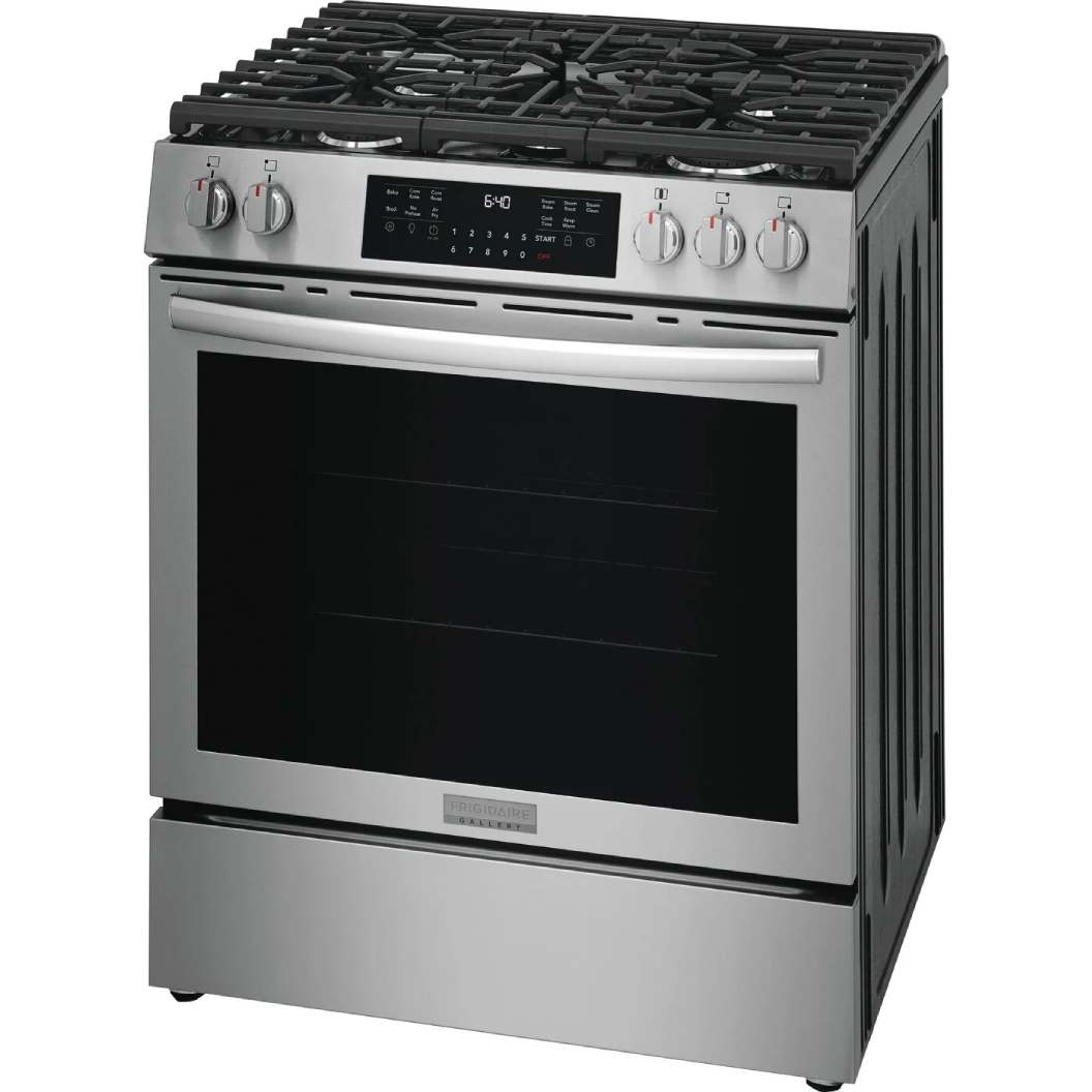 Cuisinière au gaz 30 po, 5,3 pi³ Inox avec 5 brûleurs