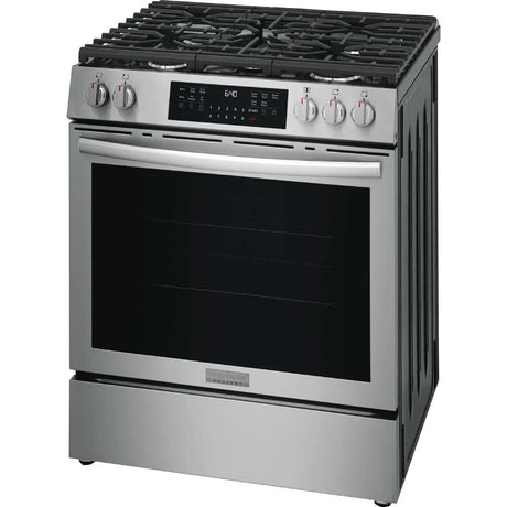 Cuisinière au gaz 30 po, 5,3 pi³ Inox avec Convection totale, Air Fry et Nettoyage à la vapeur