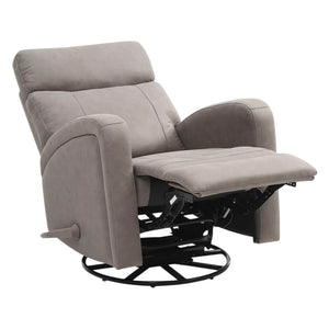 Fauteuil berçant, pivotant et inclinable en tissu gris - Bordeaux