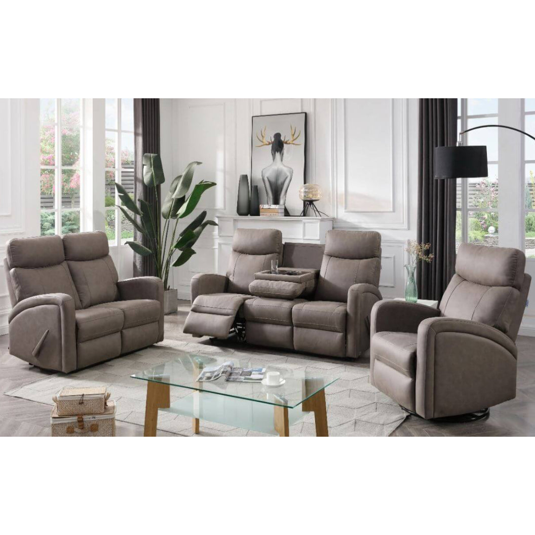 Sofa inclinable en tissu gris avec table rabattable - Bordeaux
