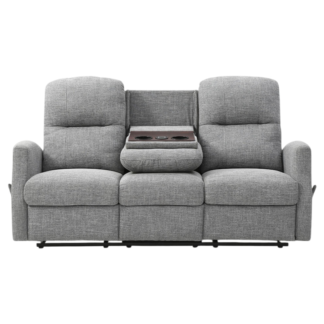 Sofa inclinable en tissu avec table rabattable & chargeur sans fil - Athènes
