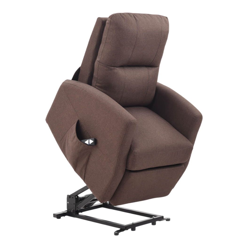 Fauteuil lève-personne inclinable en tissu avec télécommande - Athènes