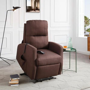 Fauteuil lève-personne inclinable en tissu avec télécommande - Athènes