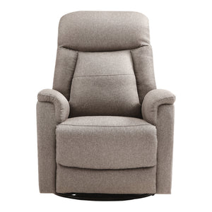 Fauteuil berçant, pivotant motorisé en tissu et en cuir - Milan
