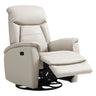 Fauteuil berçant, pivotant motorisé en tissu et en cuir - Milan