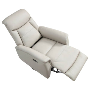 Fauteuil berçant, pivotant motorisé en tissu et en cuir - Milan
