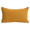 Coussin 12 x 22 po en coton passpoil surpiqué