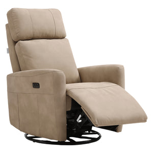 Fauteuil berçant, pivotant motorisé en tissu et en cuir - Prague 6017