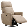 Fauteuil berçant, pivotant et inclinable motorisé en tissu et en cuir - Prague 6017