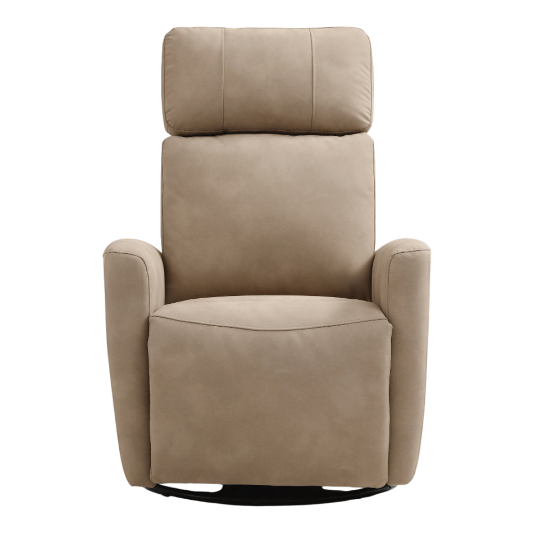 Fauteuil berçant, pivotant motorisé en tissu et en cuir - Prague 6017