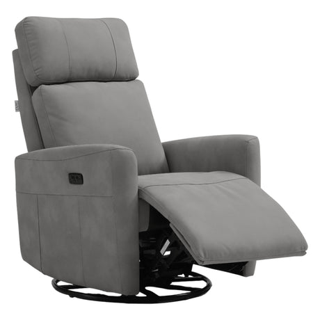 Fauteuil berçant, pivotant motorisé en tissu et en cuir - Prague 6017