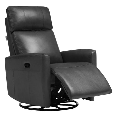 Fauteuil berçant, pivotant motorisé en tissu et en cuir - Prague 6017