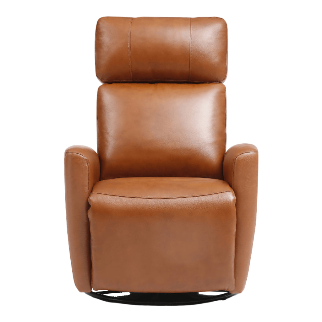Fauteuil berçant, pivotant motorisé en tissu et en cuir - Prague 6017