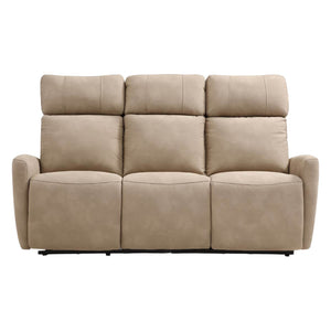 Sofa motorisé en tissu et en cuir avec table rabattable - Prague 6017