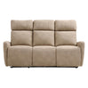 Sofa inclinable motorisé en tissu et en cuir avec table centrale rabattable - Prague 6017