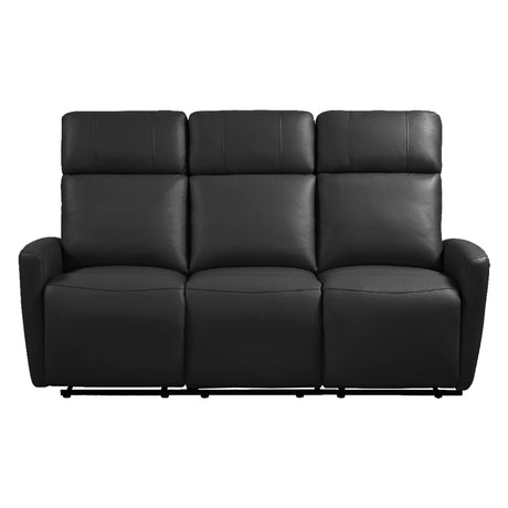Sofa motorisé en tissu et en cuir avec table rabattable - Prague 6017