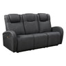 Sofa motorisé en tissu et en cuir avec table rabattable & chargeur sans fil - Marseille