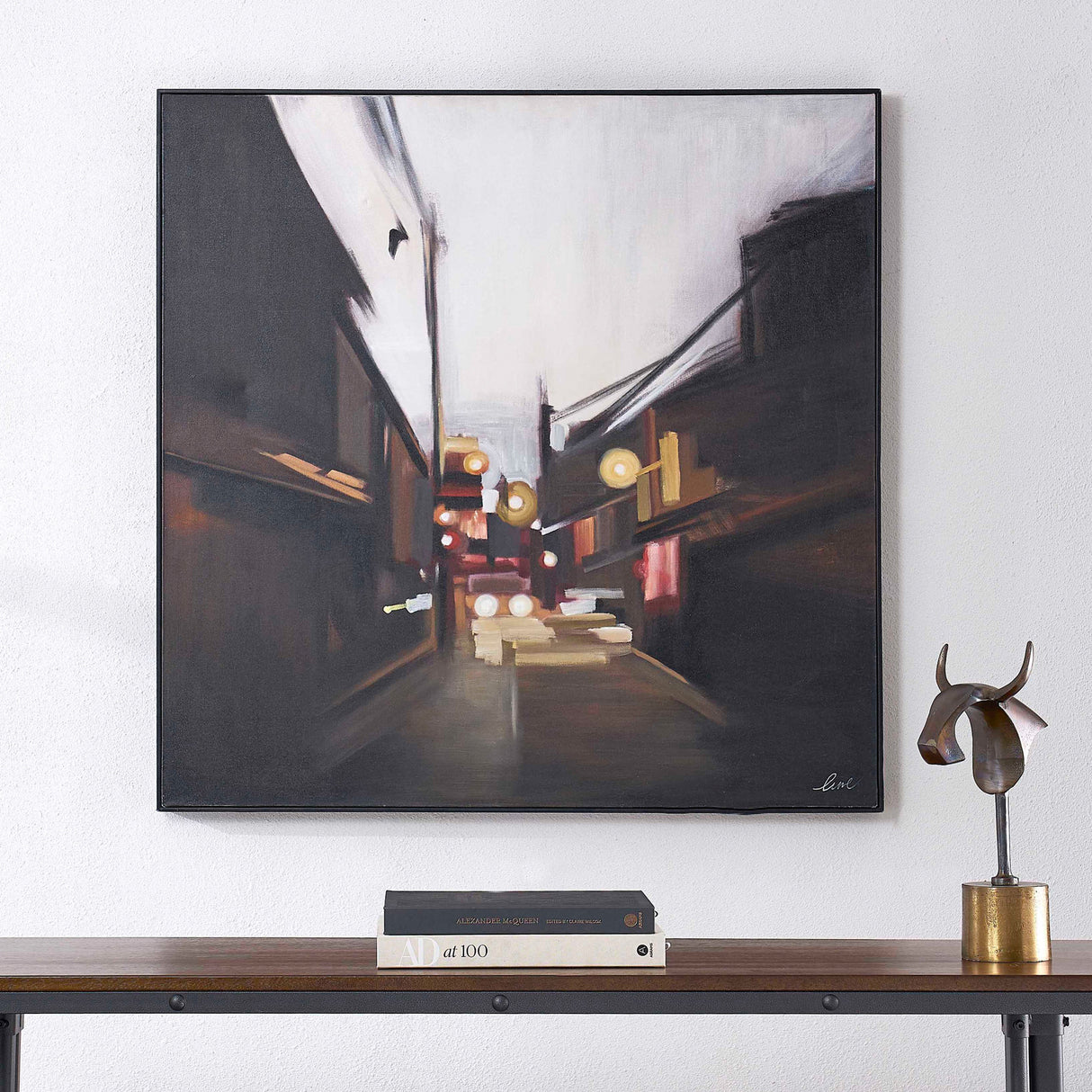Toile 40 x 40 po avec un cadre noir - Maitland