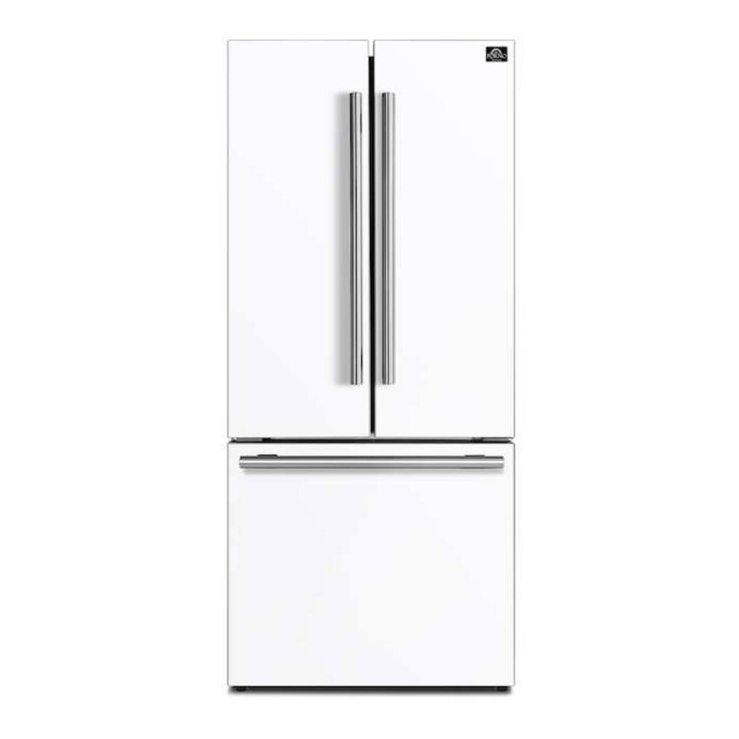 Réfrigérateur porte française 30 po, 17,5 pi³ 3 portes Blanc