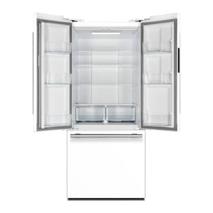 Réfrigérateur porte française 30 po, 17,5 pi³ 3 portes Blanc