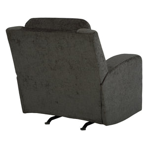 Fauteuil en tissu gris foncé berçant et inclinable - Kanlow