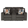 Causeuse inclinable en tissu avec console - Kanlow