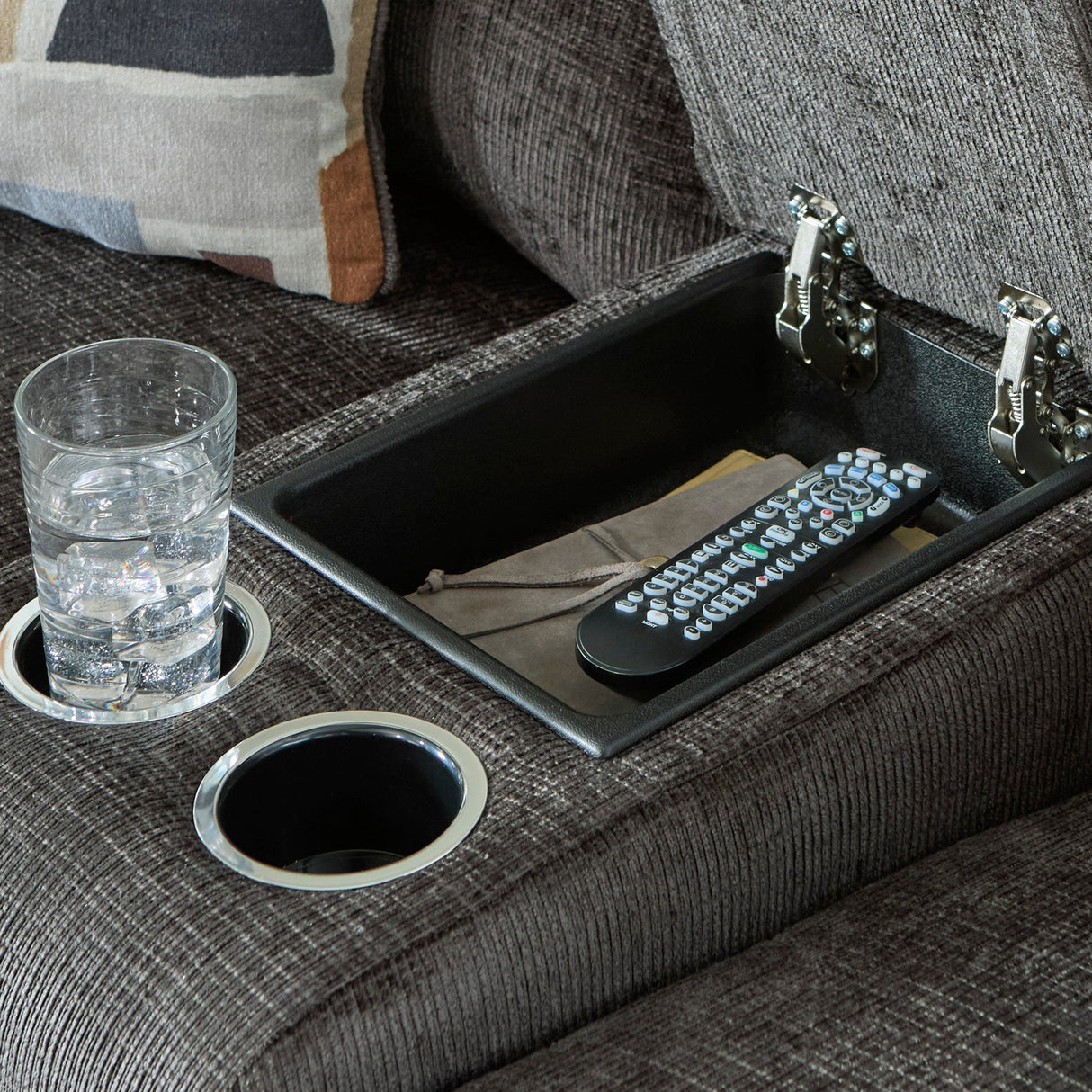 Causeuse inclinable en tissu avec console - Kanlow