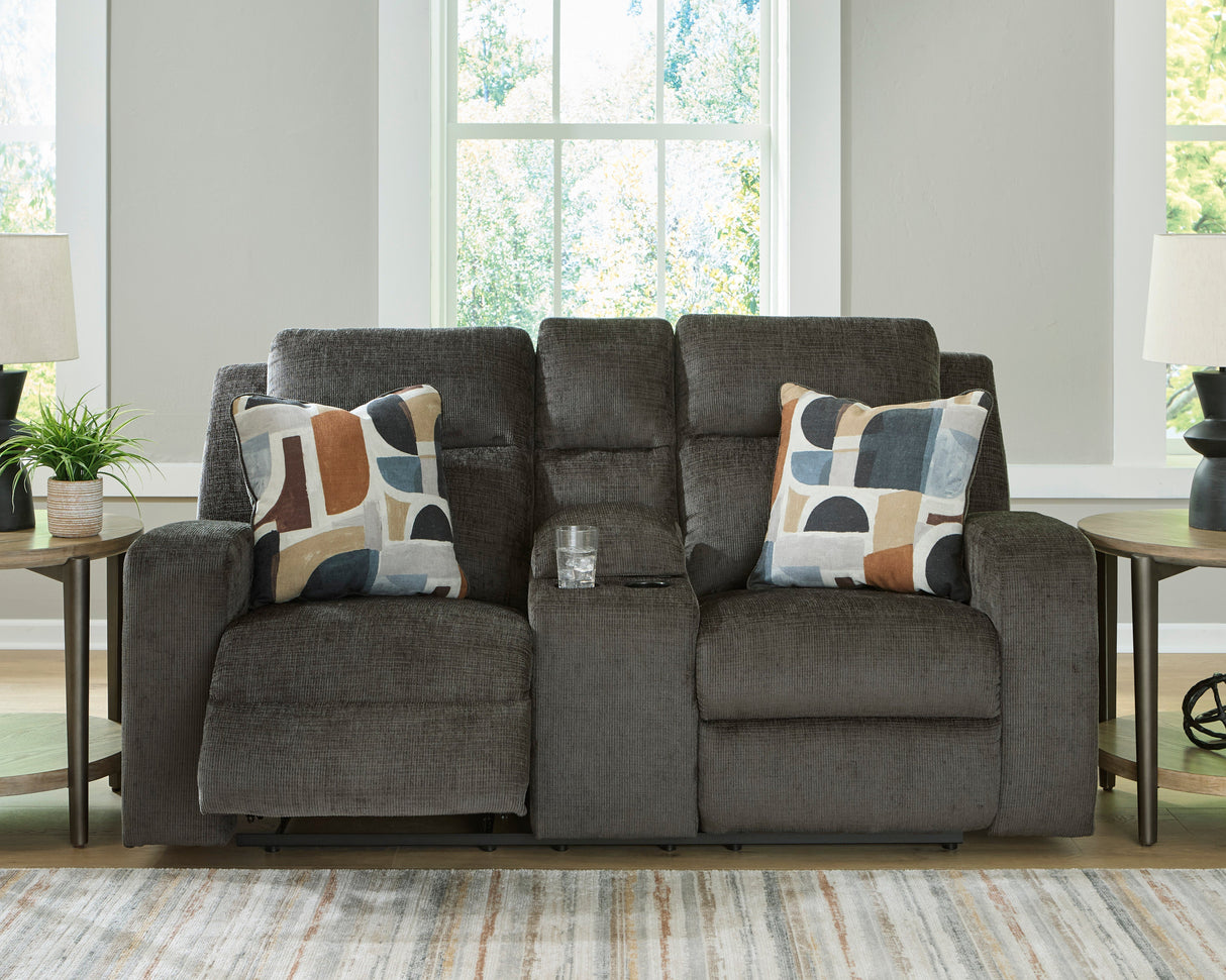 Causeuse inclinable en tissu avec console - Kanlow