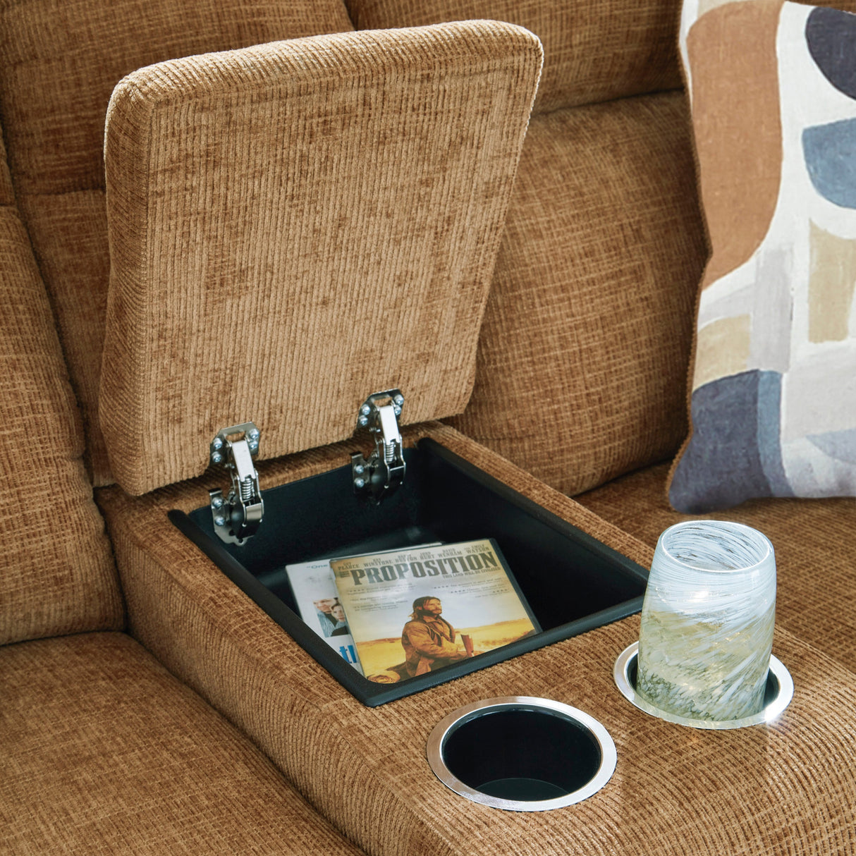 Causeuse inclinable en tissu avec console - Kanlow