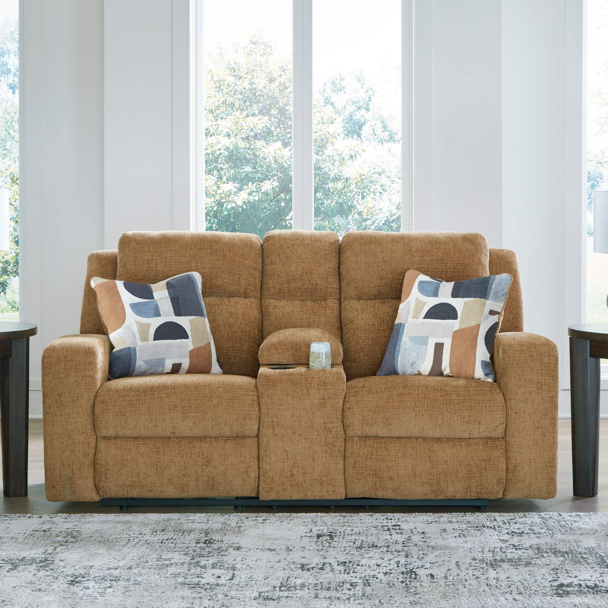 Causeuse inclinable en tissu avec console - Kanlow